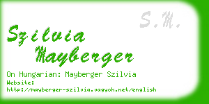 szilvia mayberger business card